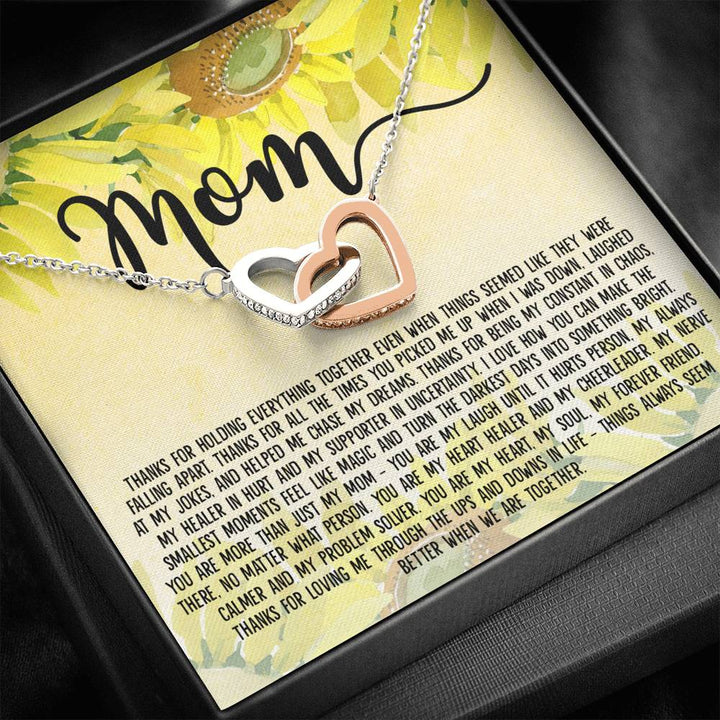 Mother's Day Gift For Mom - Interlocking Heart Necklace - Thegiftio UK