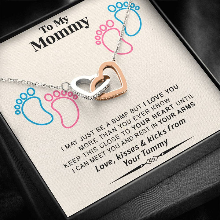 New Mommy Necklace - Interlocking Heart Necklace - Thegiftio UK