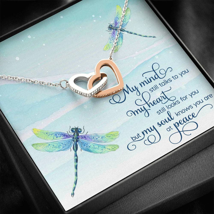 My Mind Still Talks To You - Interlocking Heart Necklace - Thegiftio UK