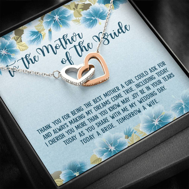 Mother Of The Bride Wedding Gift Interlocking Heart Necklace - Thegiftio UK