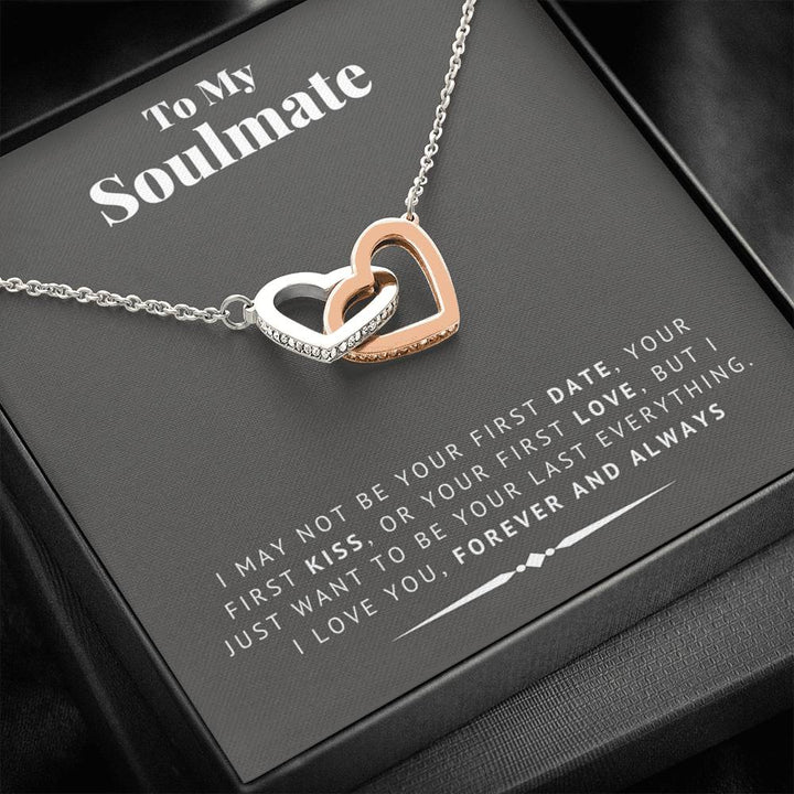 To My Soulmate - Last Everything Interlocking Heart Necklace - Thegiftio UK