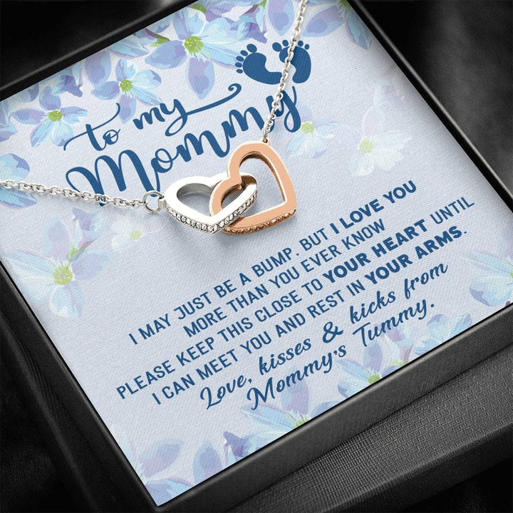 Mommy To Be Gift Interlocking Heart Necklace - Thegiftio UK