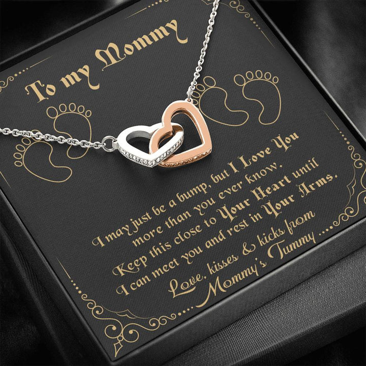 New Mommy Necklace Gifts Interlocking Heart Necklace - Thegiftio UK