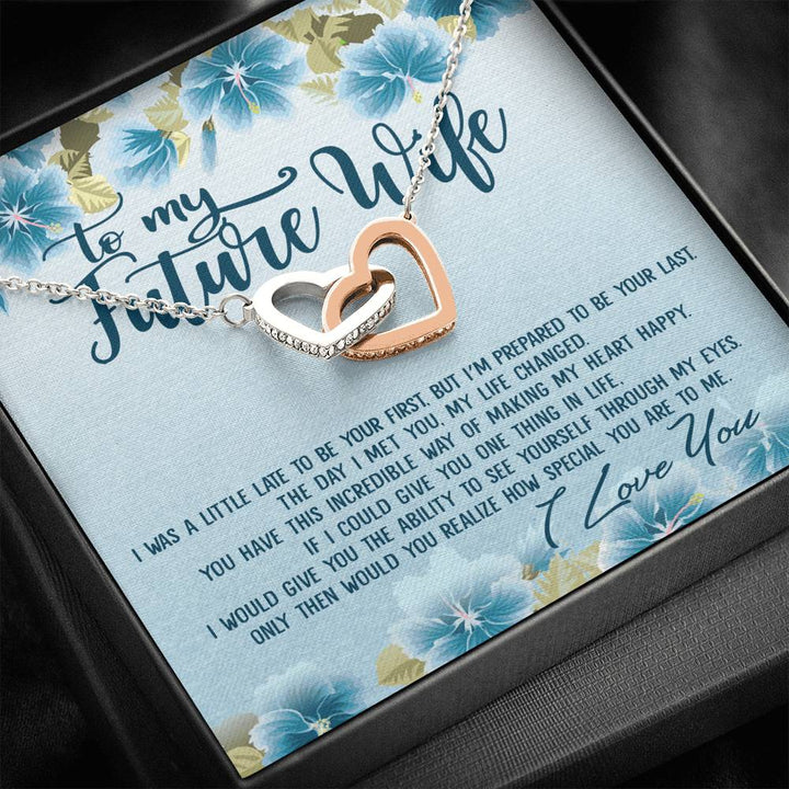 To My Future Wife How Special You Are To Me Interlocking Heart Necklace - Thegiftio UK