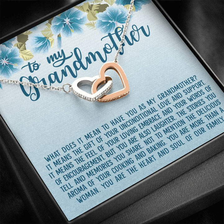 Grandmother Grandma Gifts Interlocking Heart Necklace - Thegiftio UK