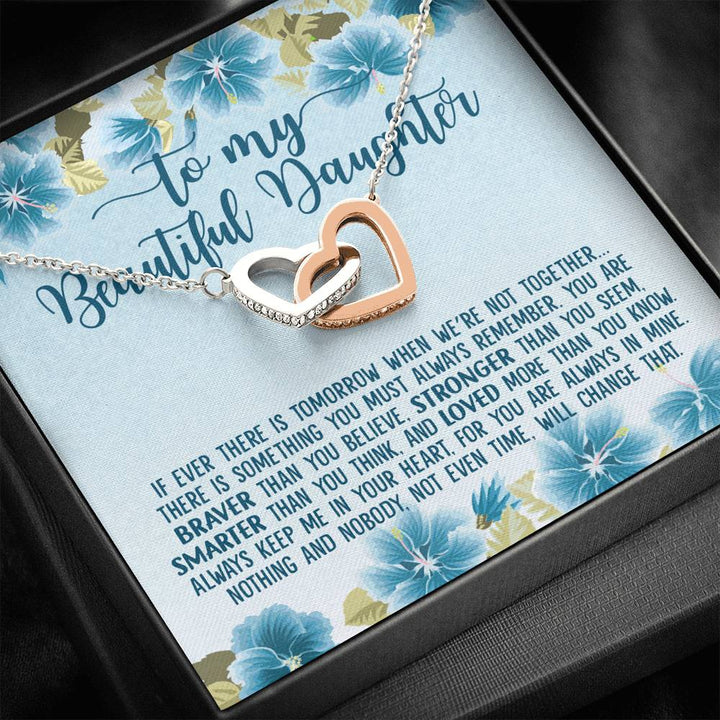 Beautifful Daughter Interlocking Heart Necklace - Thegiftio UK