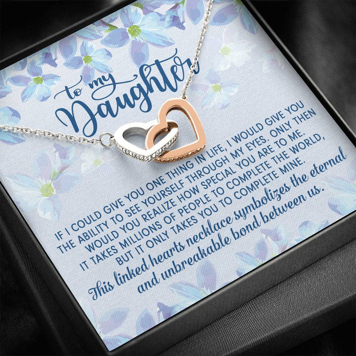 Mother Daughter Interlocking Heart Necklace - Mom To Daughter Gifts - Thegiftio UK