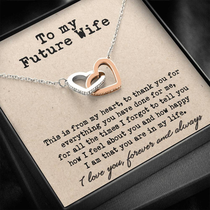 Future Wife Gifts - This Is From My Heart Interlocking Heart Necklace - Thegiftio UK