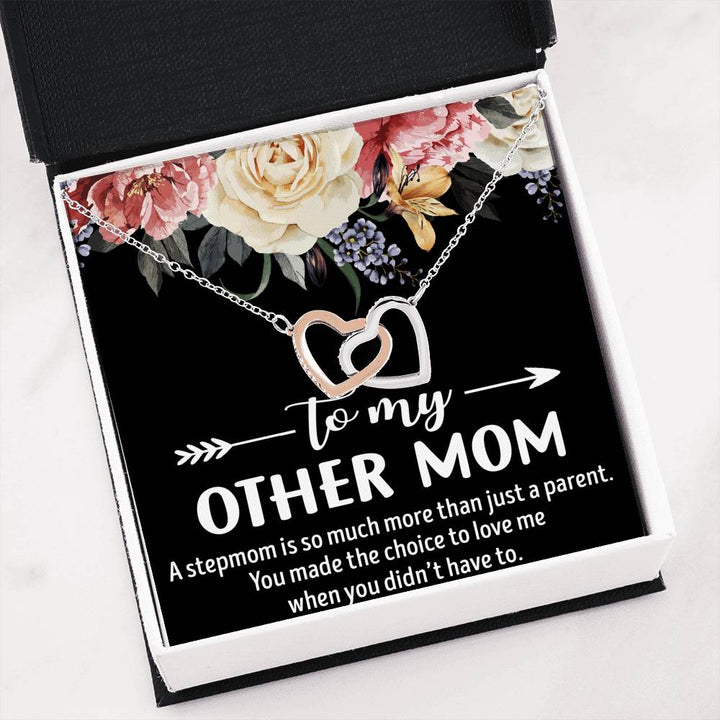 To My Other Mom - A Stepmom Is So Much More Than Just A Parent - Interlocking Heart Necklace - Thegiftio