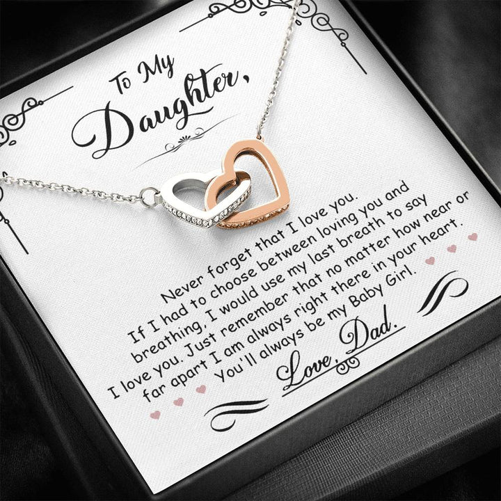 My Baby Girl - Interlocking Heart Necklace - Thegiftio UK