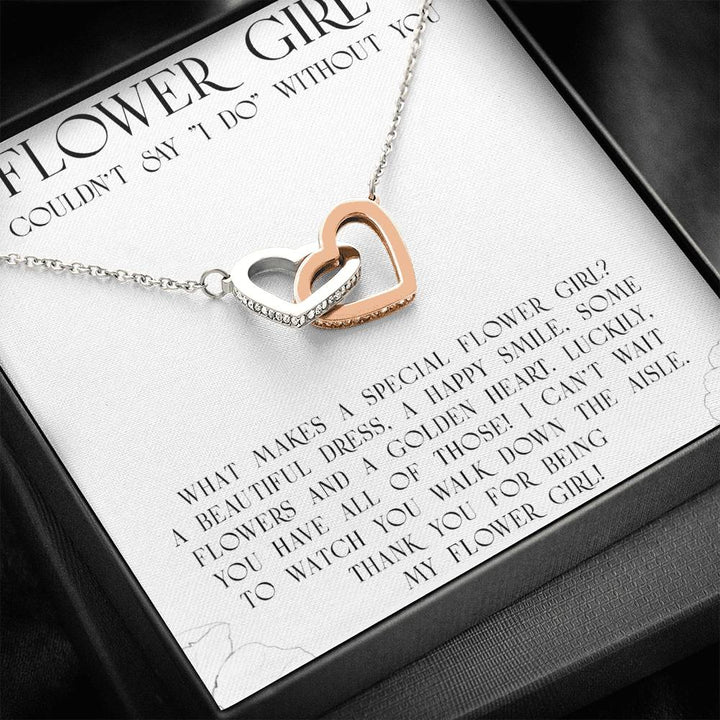 Flower Girl Interlocking Heart Necklace - Thegiftio UK