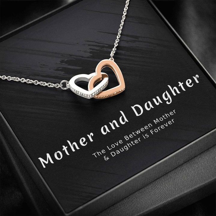 Love Between Mother And Daughter Is Forever Interlocking Heart Necklace - Thegiftio UK
