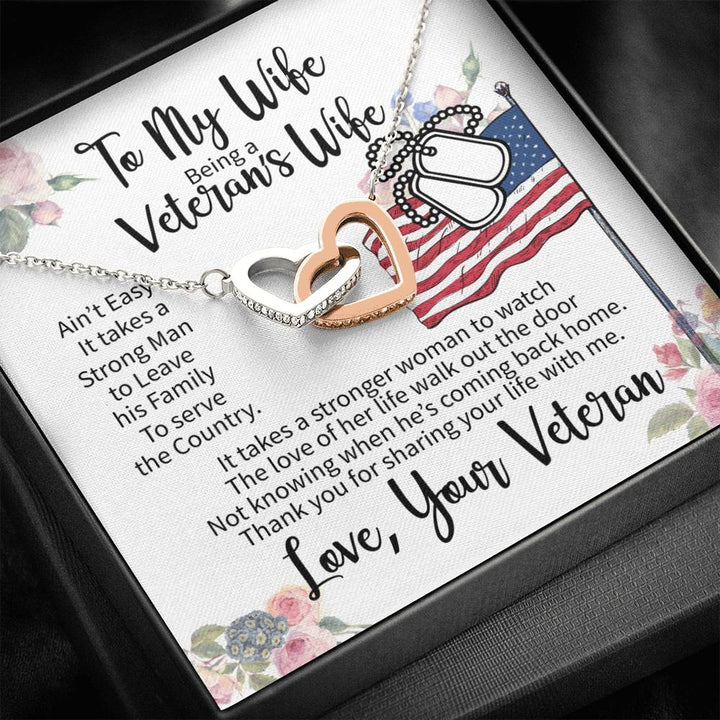 Veteran's Wife - Interlocking Heart Necklace - Thegiftio UK