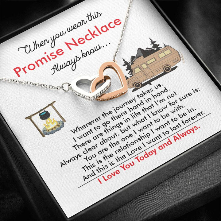 Camping Girl - Interlocking Heart Necklace - Thegiftio UK