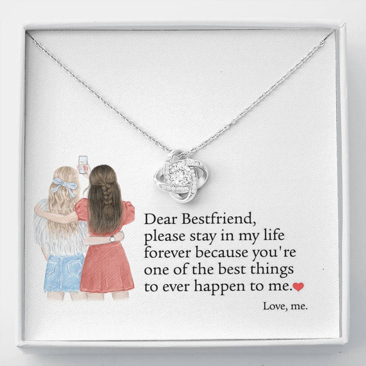 Best Friend Interlocking Heart Necklace, Unbiological Sister Gift, Soul Sister, Bridesmaid Gift, Best Friend Necklace - Thegiftio UK