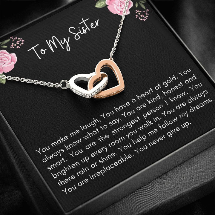 You Make Me Laugh - Interlocking Heart Necklace - Thegiftio UK