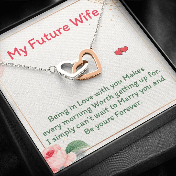 Future Wife - Interlocking Heart Necklace - Thegiftio UK