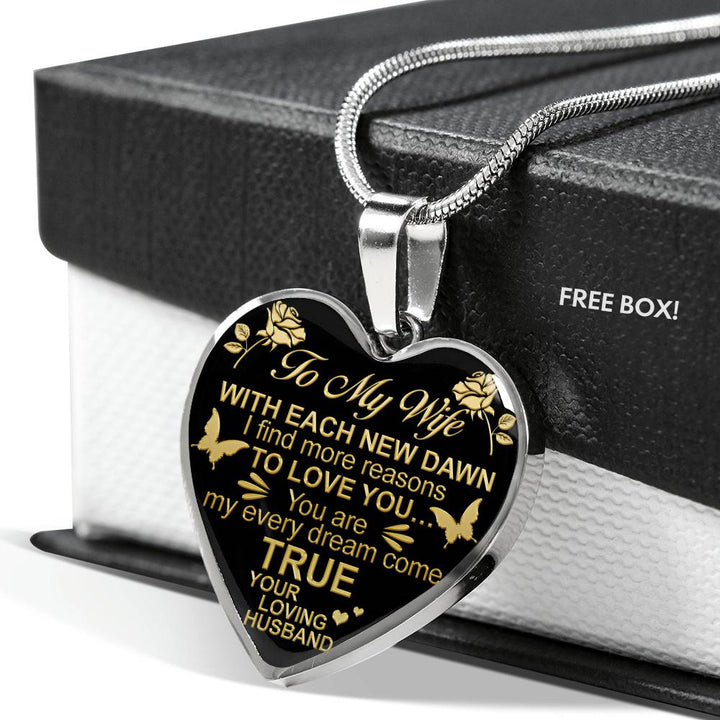 Wife Necklace - To My Wife Necklace - Husband To Wife Necklace -Your Last Everything.- Husband To Wife Gift-Interlocking Heart Necklace - Thegiftio UK