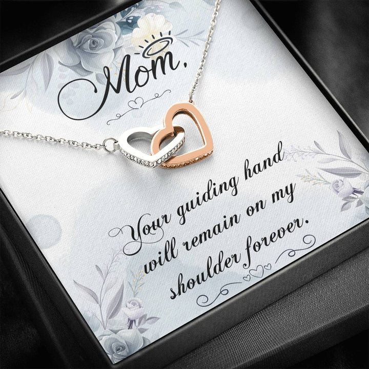 Mom Your Guiding Hand - Interlocking Heart Necklace - Thegiftio UK