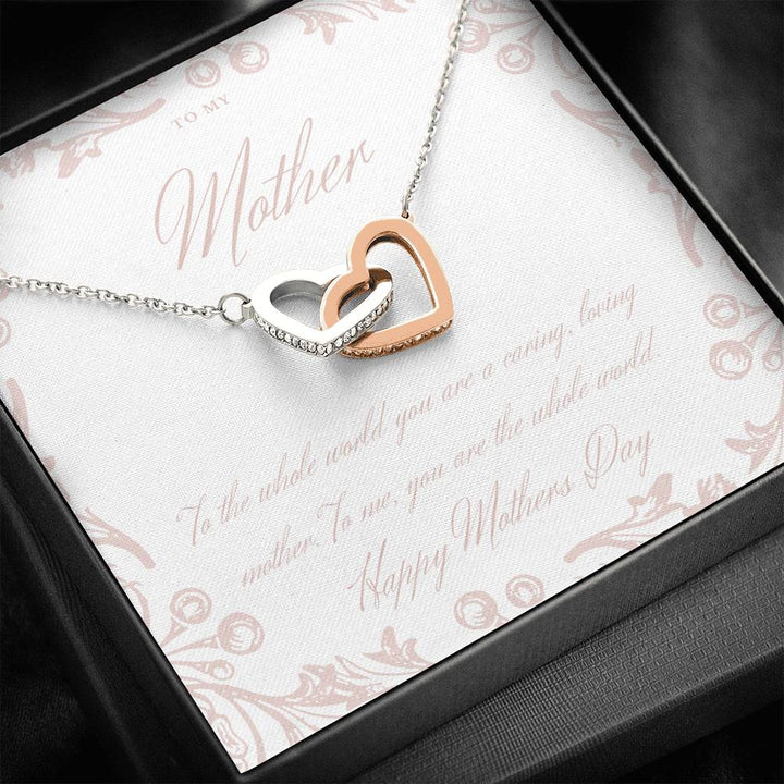 Mother's Day Gift From Daughter. Interlocking Heart Necklace - Thegiftio UK