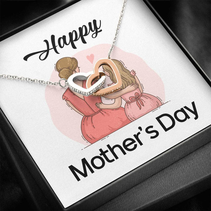 Happy Mother's Day - Interlocking Heart Necklace - Thegiftio UK