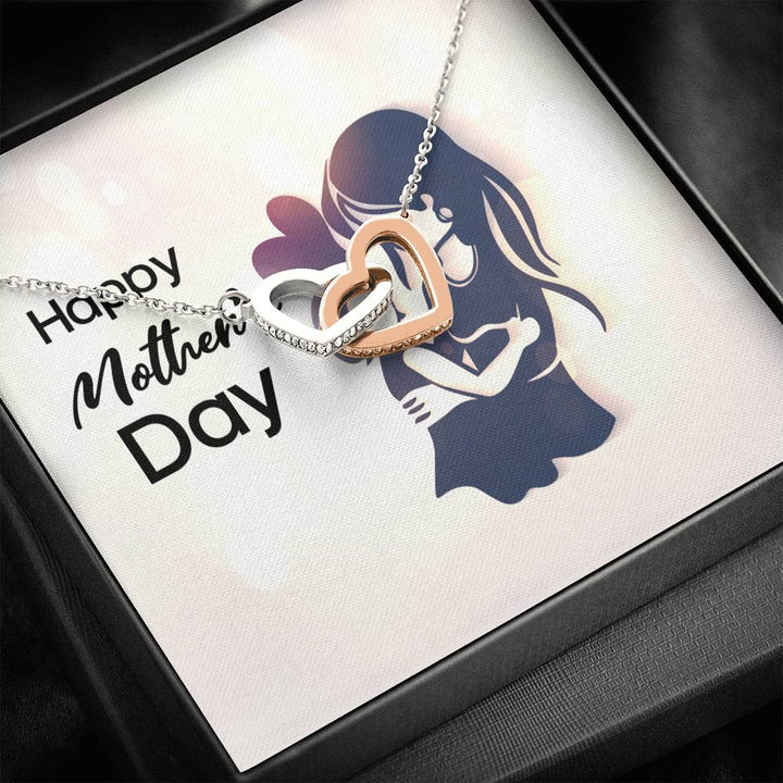 Happy Mother's Day - Interlocking Heart Necklace - Thegiftio UK
