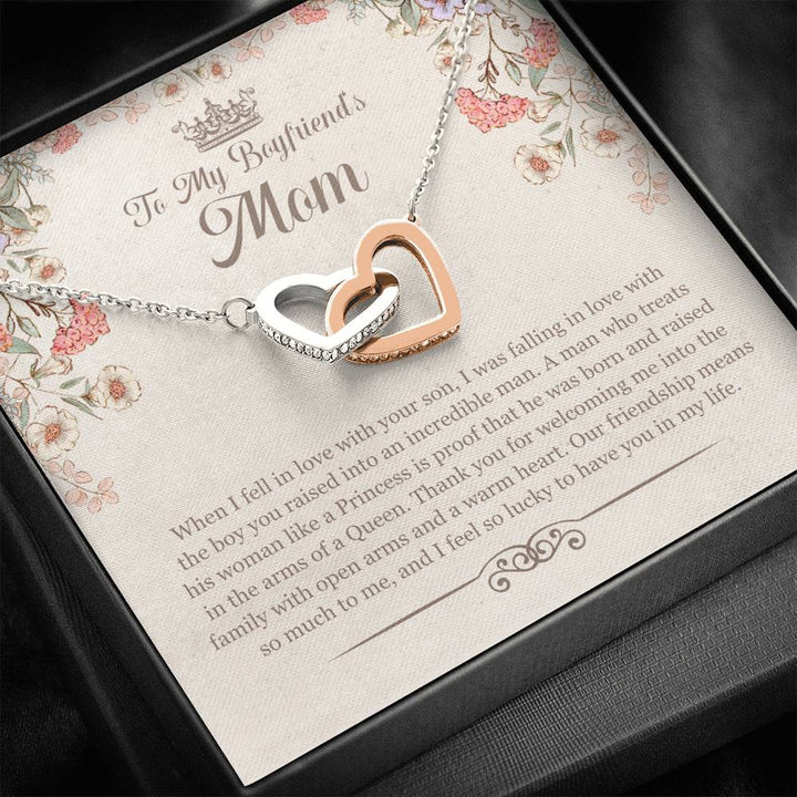 Boyfriend’S Mom - Interlocking Heart Necklace - Thegiftio UK
