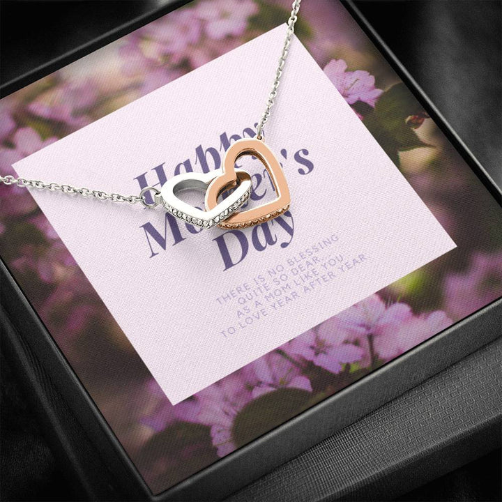 Interlocking Heart Necklace With A Message Card - Thegiftio UK