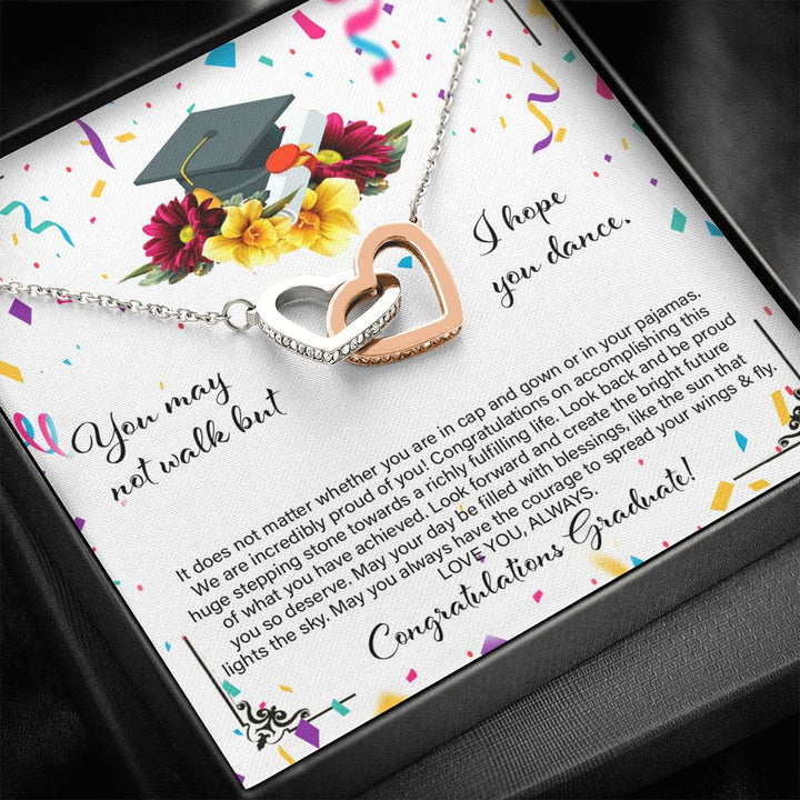 Graduation Gift For Daughter - Interlocking Heart Necklace - Thegiftio UK
