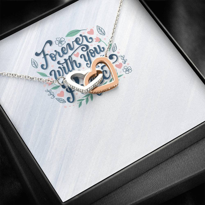 Forever With You Sounds Perfect - Interlocking Heart Necklace - Thegiftio UK