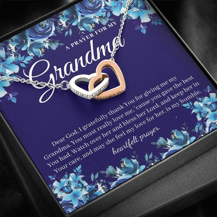 A Prayer For My Grandma - Interlocking Heart Necklace - Thegiftio UK