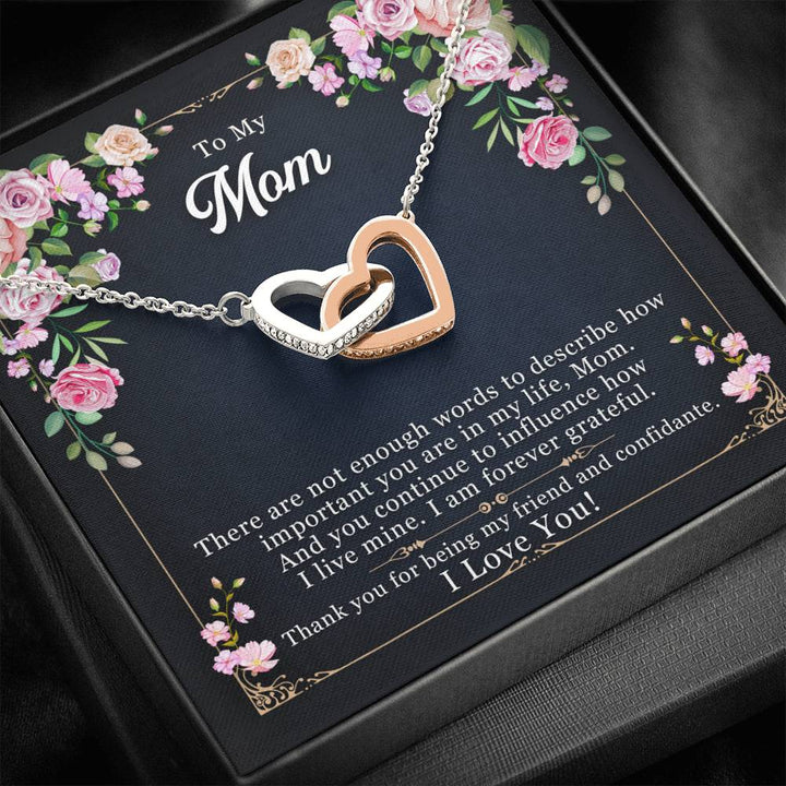 To My Mom - Interlocking Heart Necklace - Thegiftio UK