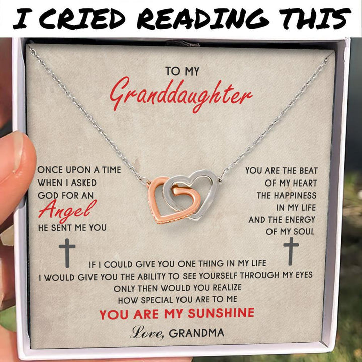 To My Granddaughter | Interlocking Heart Necklace - Thegiftio UK