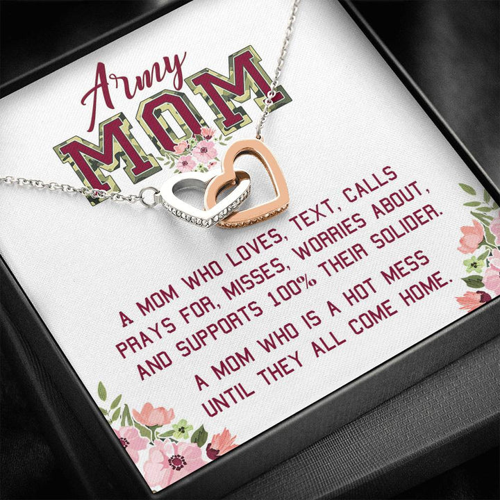 Gift For Army Mom - A Hot Mess - The Interlocking Heart Necklace - Thegiftio UK