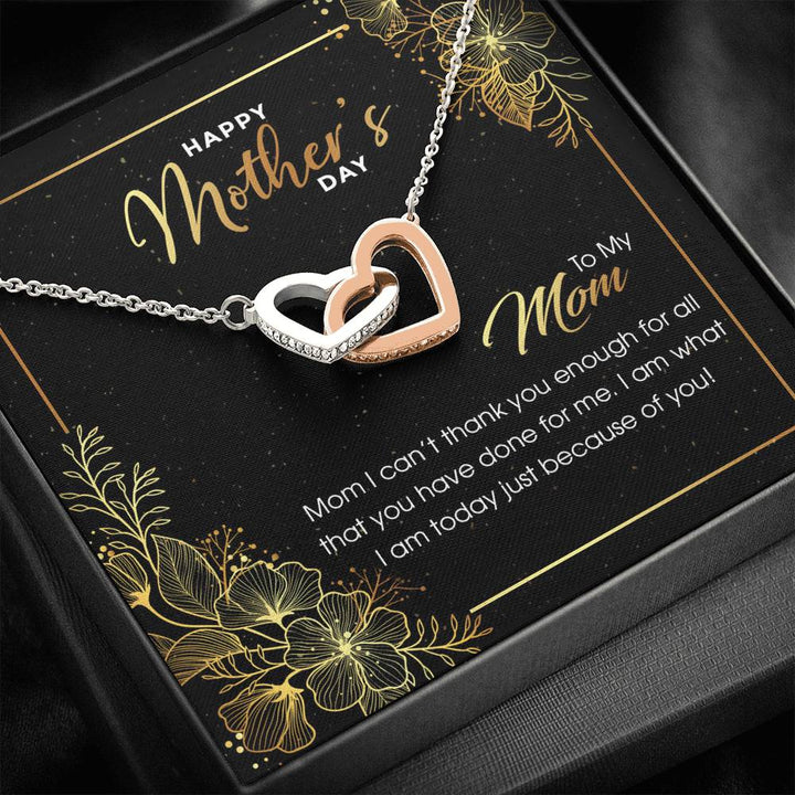 Gift For Mom - Thank You For All - The Interlocking Heart Necklace - Thegiftio UK