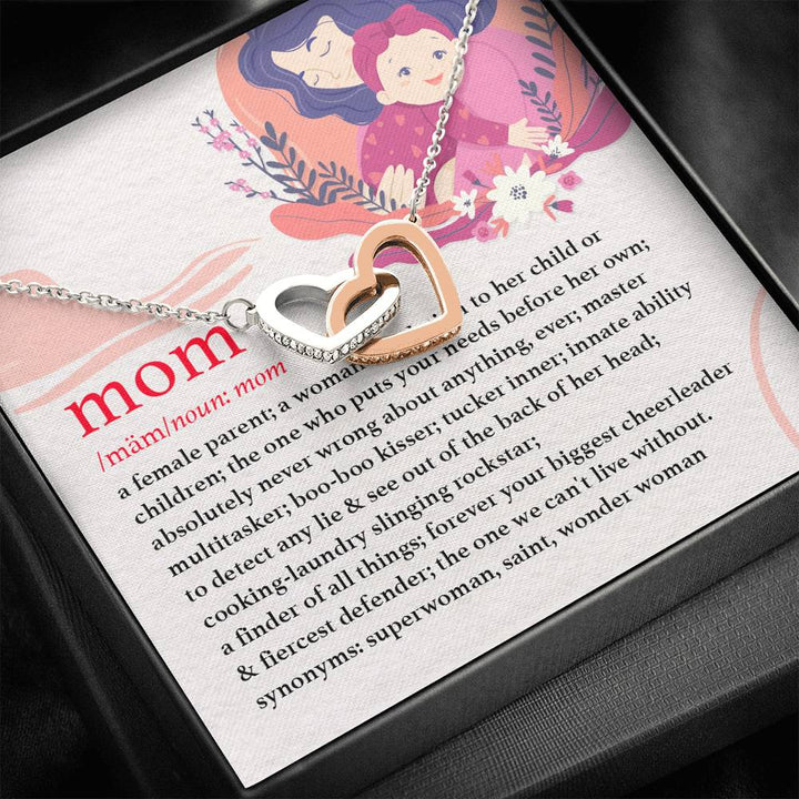 Gift For Mothers - Mom Is - The Interlocking Heart Necklace - Thegiftio UK