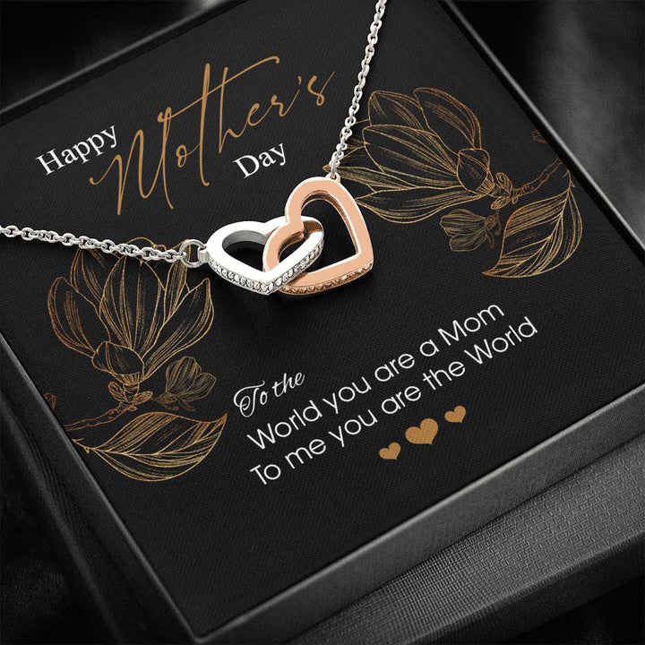 Gift For Mom - You Are The World - The Interlocking Heart Necklace - Thegiftio UK