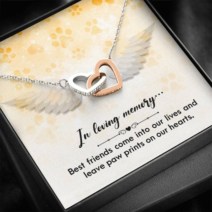 In Loving Memory - Best Friends Come Into - Interlocking Heart Necklace - Thegiftio UK