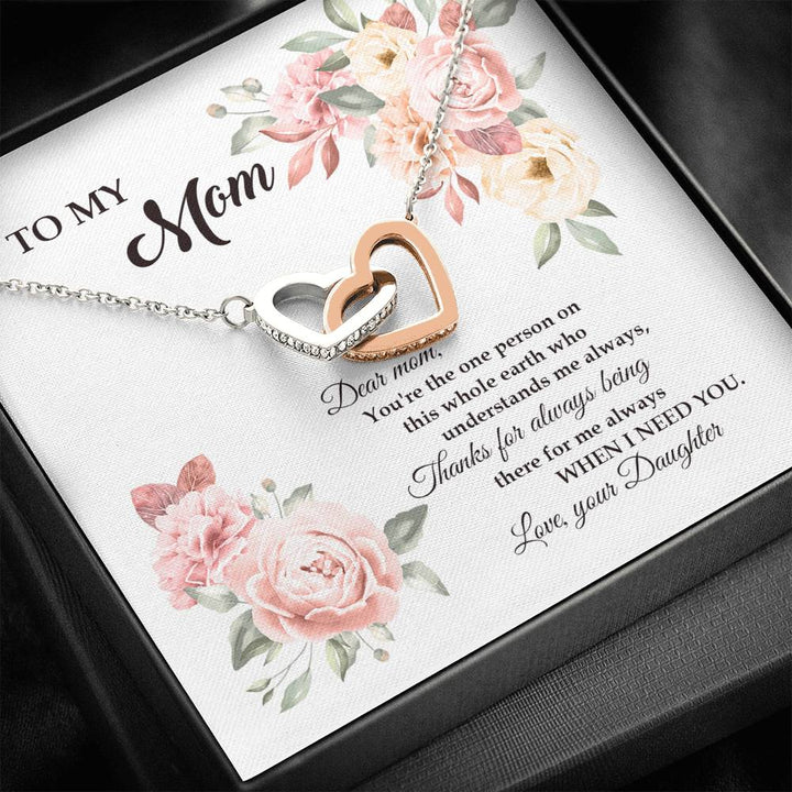 Gift For Mom - I Need You - The Interlocking Heart Necklace - Thegiftio UK