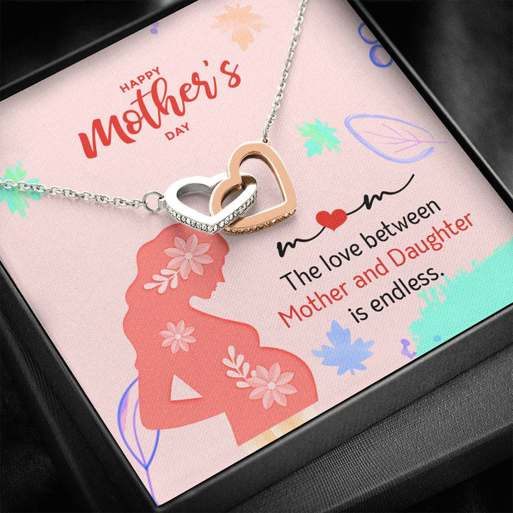 Gift Mom - Mother And Daughter - The Interlocking Heart Necklace - Thegiftio UK