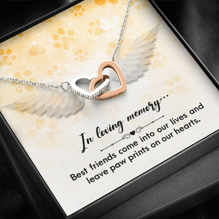In Loving Memory - Best Friends Come Into - Interlocking Heart Necklace - Thegiftio UK