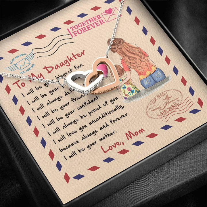 Gift For Daughter - I Will Be Your Mother - The Interlocking Heart Necklace - Thegiftio UK