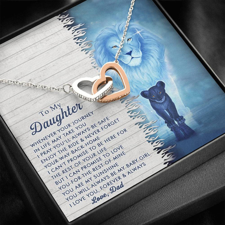 To My Daughter - I Can Promise To Love You For The Rest Of Mine- Interlocking Heart Necklace - Thegiftio UK