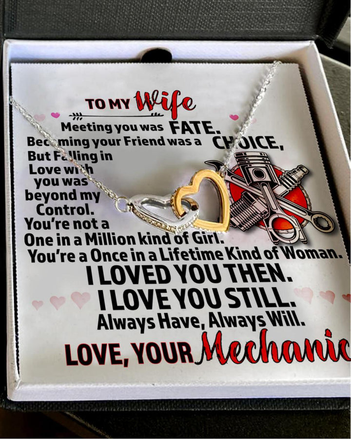 Mechanic's Wife - Interlocking Heart Necklace - Thegiftio UK
