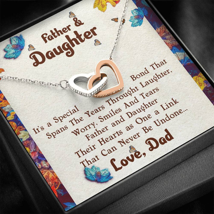 Interlocking Heart Necklace For Daughter - Thegiftio UK