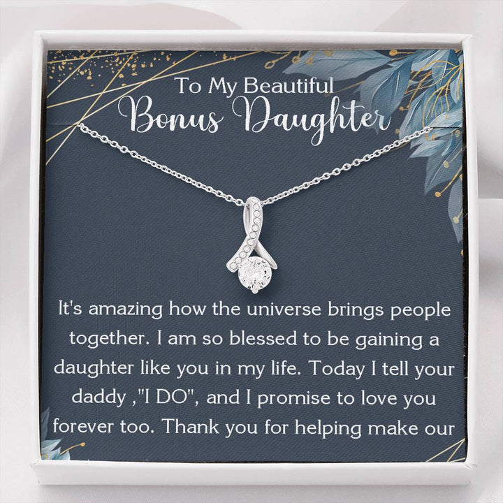 Alluring Beauty Necklace Daughter Of The Groom Gift Necklace Stepdaughter Gift Stepdaughter Wedding Gift From Bride Bridal Party Gift | Seseable CA