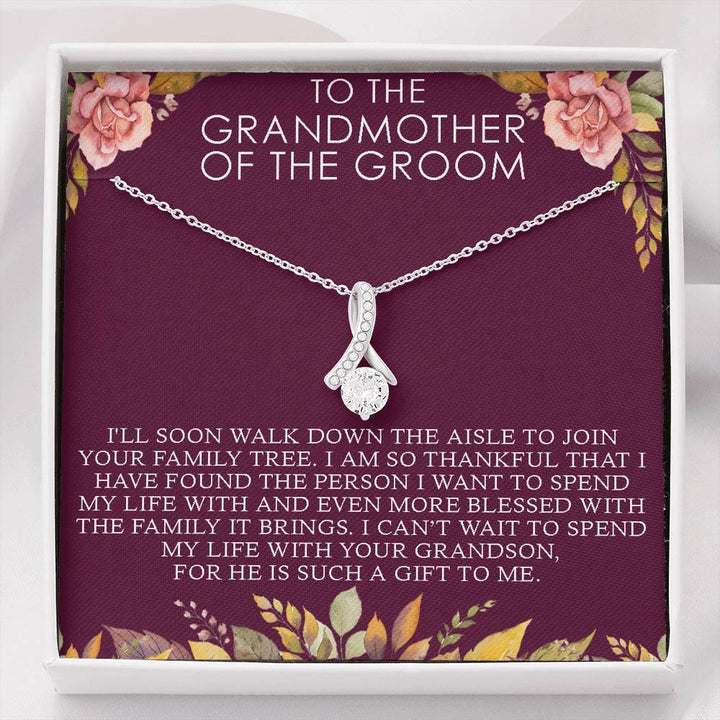 Grandmother Of The Groom Necklace Gift From Bride, Grandmother Of The Groom Wedding Gift, Grandma Of The Groom Alluring Beauty Necklace | Seseable CA