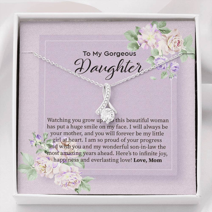 Wedding Day Gift - To My Beautiful Daughter Alluring Beauty Necklace | Seseable CA