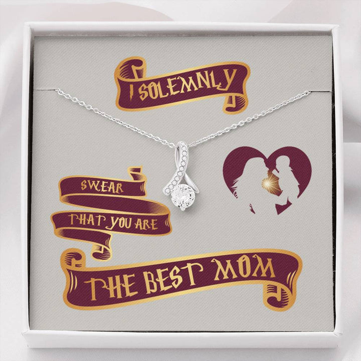 I Solemnly Swear That You Are The Best Mom Necklace - Birthday Gift For Mom - Mother's Day Gift - Great Gift For Birthday, Valentines Day, Christmas Or Any Occasion - Alluring Beauty Necklace - Seseable