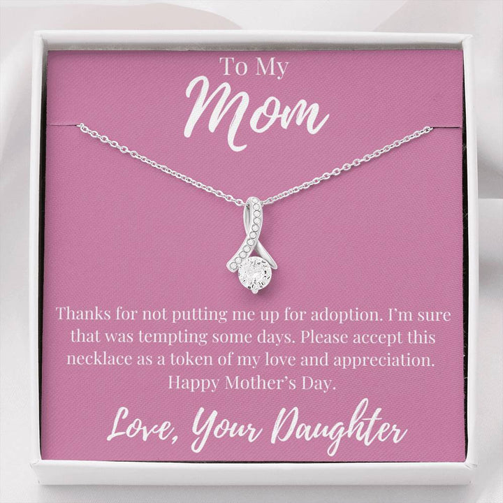 Funny Mother's Day-Alluring Beauty Necklace From Daughter - Seseable